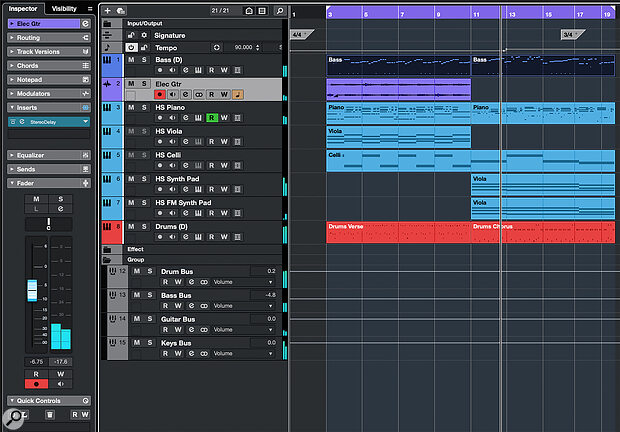 When opened in Cubase, the Cubasis project opens pretty much fully formed, albeit with some notable limitations as explained in the main text.