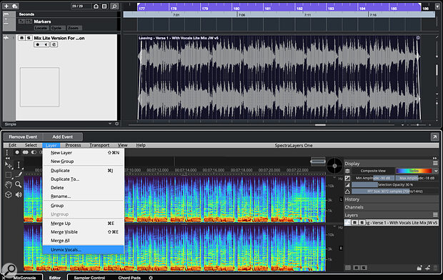 SpectraLayers One is a powerful vocal unmixing tool for Cubase 11 Pro and Artist users.