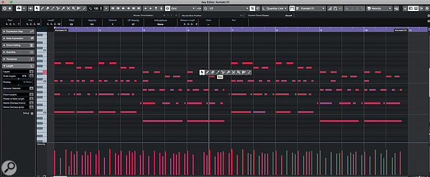 The Key Editor is packed with MIDI editing features but the trick to a faster workflow is training yourself to access them as efficiently as possible.