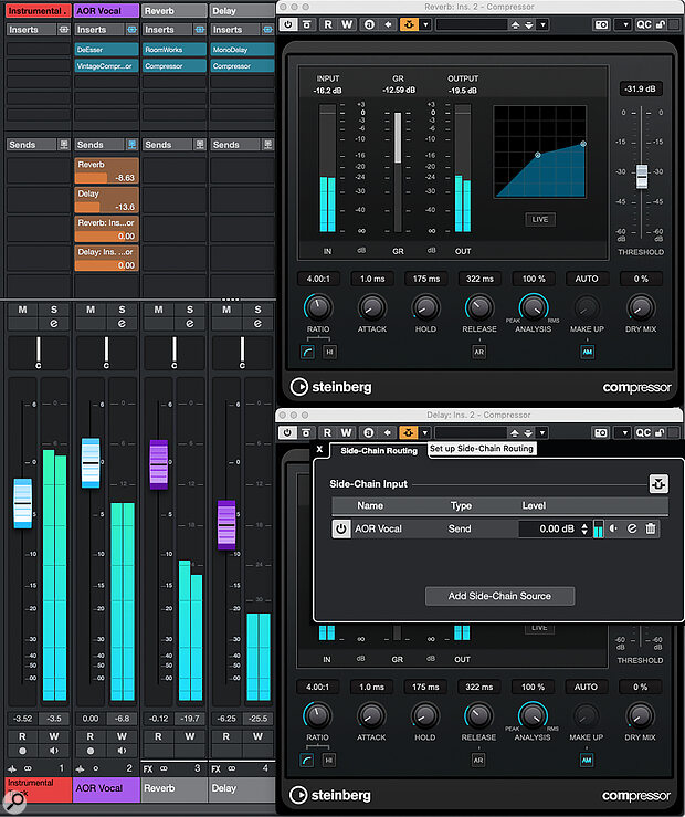 Automated effects ducking can give your vocals a little extra clarity within the mix.