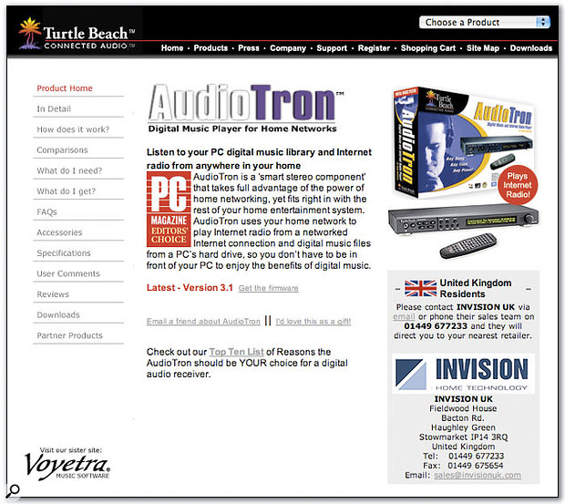 The Windows Media Center Edition will seek to support remote playback control devices such as the Turtle Beach Audiotron, via home media networking centred on the PC.