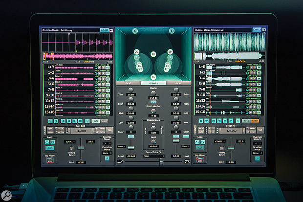 Dolby’s Atmos DJ performance software allows for real-time surround panning, and can be controlled using industry-standard Pioneer DJ hardware, via the HUI protocol.