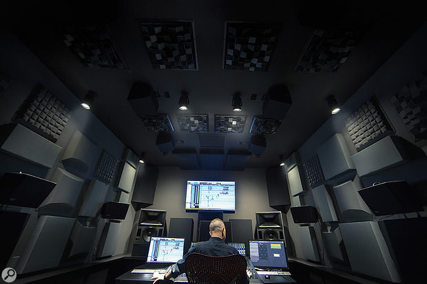 Dolby have set up a number of dedicated mixing rooms fitted with small-scale Atmos speaker arrays. Dolby have set up a number of dedicated mixing rooms fitted with small-scale Atmos speaker arrays.