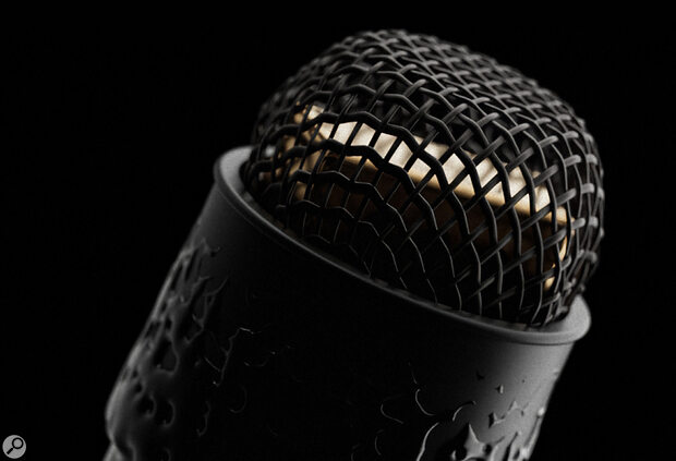 A close‑up of the 4060 Core+ capsule. Like all Core+ mics, the capsule has been double gold‑plated, hermetically sealed and protected with a hydrophobic coating, giving the mics an IP58 rating.