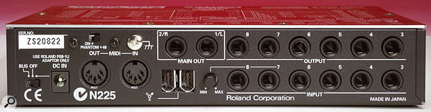 The FA101 scores over some of its competitors by having 10 individual analogue outputs, though it lacks the sophisticated monitor mixing capabilities of Edirol's own UA1000.