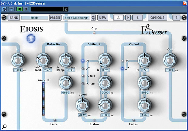 Eiosis E2 De-esser plug-in.