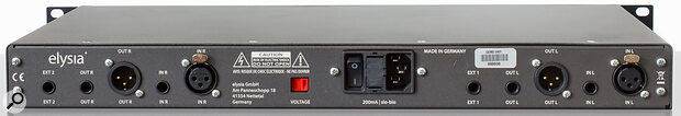 On the rear panel, you’ll find the usual analogue I/O on XLRs and jacks, and a globally compatible IEC power inlet with on/off switch.