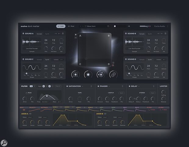Excite Audio Dark Matter electronic music drum and bass sample-based software synth