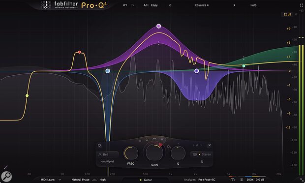 FabFilter Pro-Q 4 EQ plug-in analogue saturation multi-instance control draw EQ curve spectral dynamics