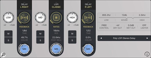 FAC Bandit 2 multiband multi-effects AUv3 plug-in processor iOS iPadOS macOS