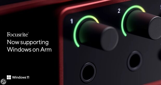 Focusrite Windows ARM64 native driver support USB audio interfaces
