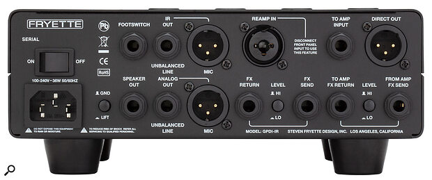 The rear panel hosts an array of analogue I/O, including insert sends and returns from/to more than one point in the signal path.