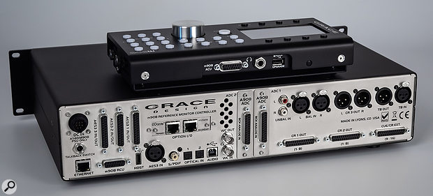 This is the first Grace Design controller that employs entirely digital signal processing/routing — hence the profusion of digital connectivity and optional A‑D modules.