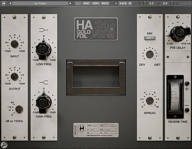 Heritage Audio HA 240 Gold Foil Verb