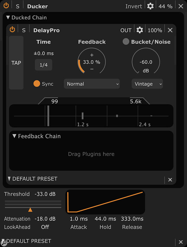 HOFA System Ducker automatic signal attenuation ducking for voiceover