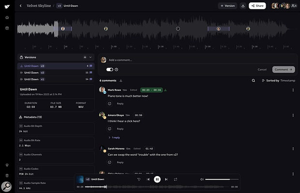 Hummify share audio file mix versions remote collaboration client feedback