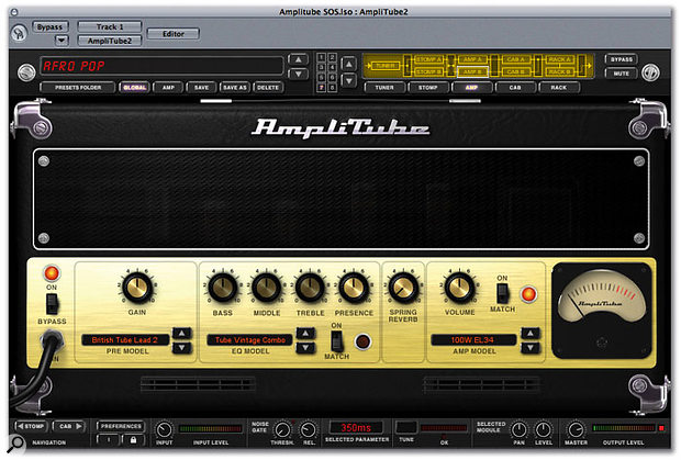 By default, choices of preamp, EQ and amp model are linked, but you can mix and match to create hybrid designs.