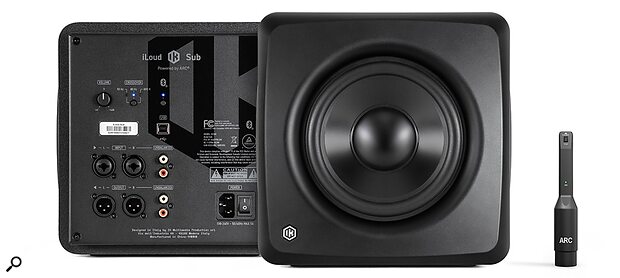 IK Multimedia iLoud Sub studio compact subwoofer ARC X room correction