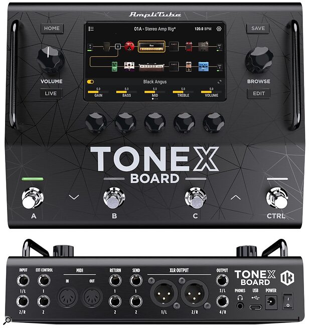 IK Multimedia Tonex Board guitar bass amp effects modelling hardware