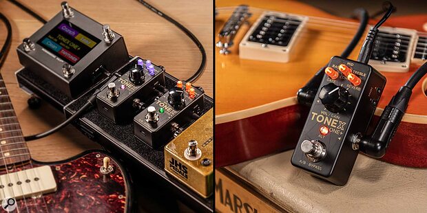 IK Multimedia Tonex One+ compact guitar amp effects modelling pedal wireless app control