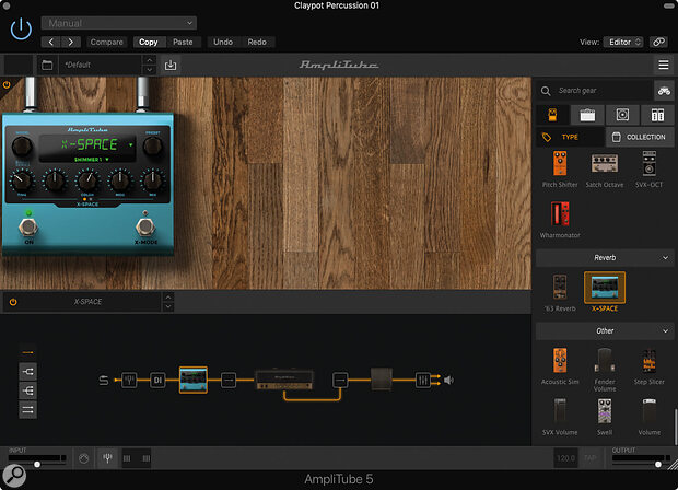 A software version of X‑Space, which runs in IK’s AmpliTube software, is included in the price.