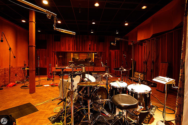 The Studio A live room at Megawatt is the main tracking area.