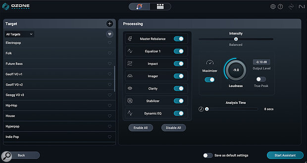 Custom signal flows and additional genre targets bring more options to the Master Assistant concept.