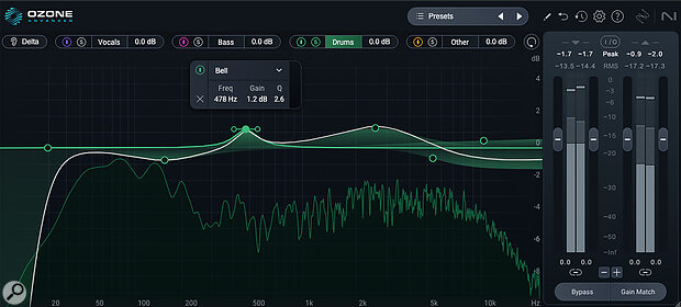 Stem EQ lets you reach inside the mix to adjust the EQ of up to four stems in real time.