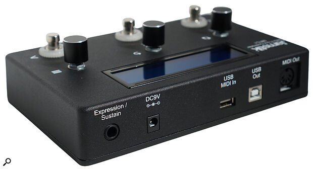 The MFC1 can be powered using USB or a pedalboard‑style 9V supply, which is useful if you need the USB connection for other things.