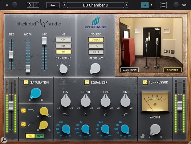 KIT Plugins BB Chamber D Blackbird Studios reverb chamber emulation plug-in