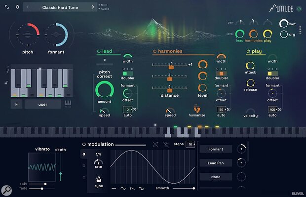 Klevgrand Altitude vocal production pitch-correction harmony generation plug-in