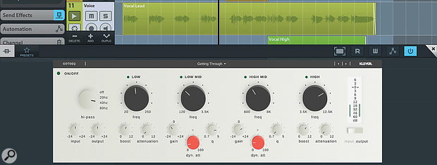 GotoEQ running in Cubasis as an AUv3 plug-in.