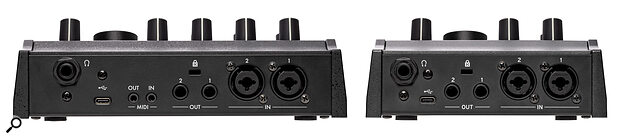 Korg microAUDIO 722 & 22 rear panel