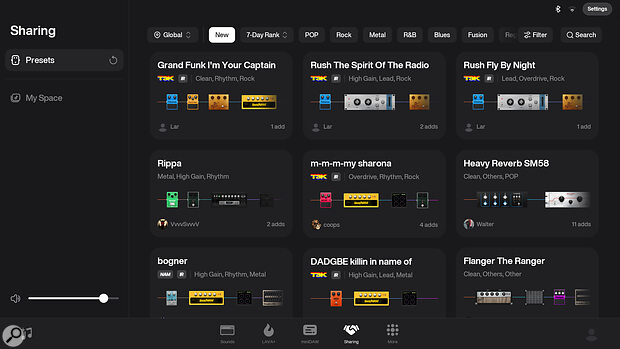 As well as the factory models, and direct Wi‑Fi access to the multitude of NAM captures on the Tone3000 website, users can upload and share their presets — and that’s already a rich resource.