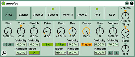 A new sampler instrument: Impulse.