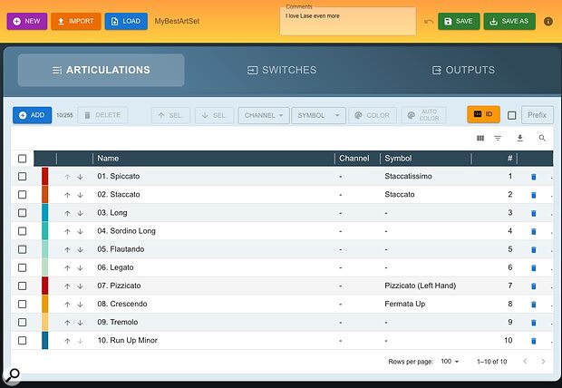 Loic Desjardins LASE Logic Pro Articulation Set Editor software