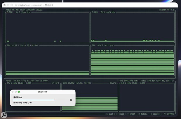 Mac Studio macmon audio AI test