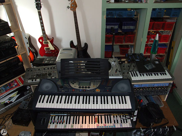 No gear snob, Martin Rushent is happy to give pride of place to a Yamaha PSR270 home keyboard.