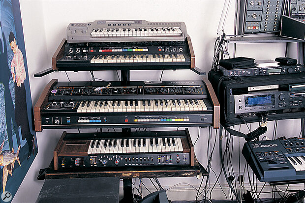 Some of Martyn Ware's keyboards.