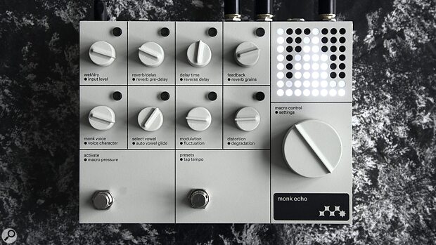 Mentha Works Monk Echo reverb delay human choir vocal formant filter guitar pedal