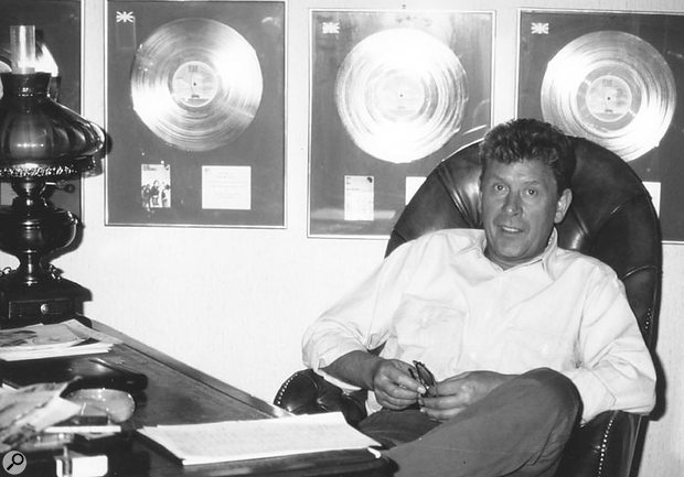 Mickie Most in his office at RAK Studios.