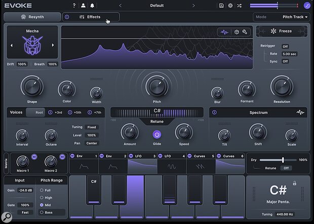 Minimal Audio Evoke vocal resynthesis vocoder-style effects plug-in
