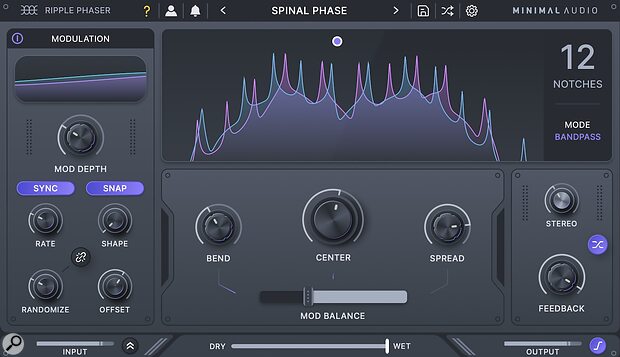 Minimal Audio Ripple Phaser effects plug-in