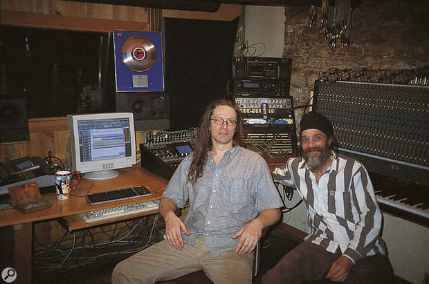 Ron Parker (left) and Dana Bailey in the control room at Mirror Image Studios.