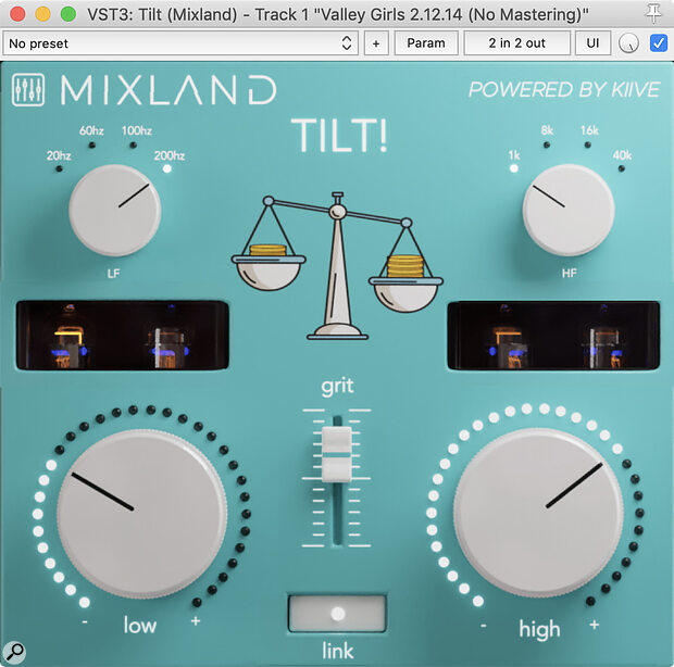 Mixland Tilt!  EQ & Saturation Plug-in