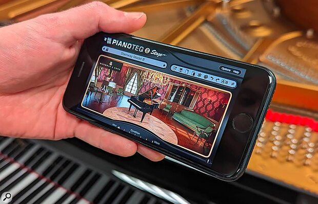 Modartt Pianoteq 8 modelled piano guitar harp harpsichord percussion virtual instrument plug-in iOS app iPad iPhone