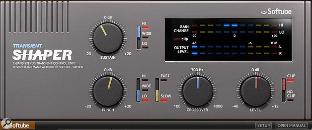 The Softube Transient Shaper was used to give the snare some extra low-end punch.