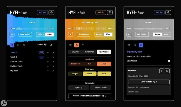 Musik Hack HyFi online mastering service