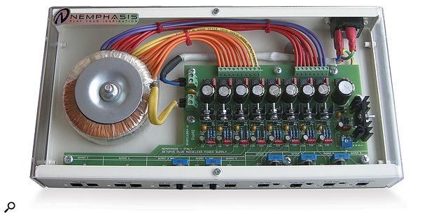 Though there’s only a single transformer, separate windings supply each output (or output pair).