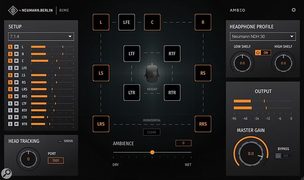 Neumann RIME 1.5 virtual surround immersive audio room headphone monitoring software